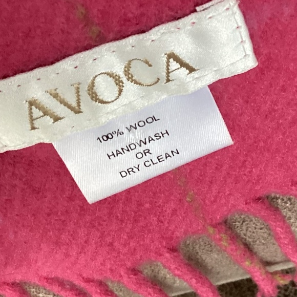 Vintage Avoca Wool scarf pink new condition - Picture 5 of 6